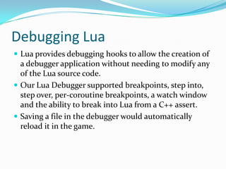 Lua and fable jonathan shaw (lionhead) | PPT