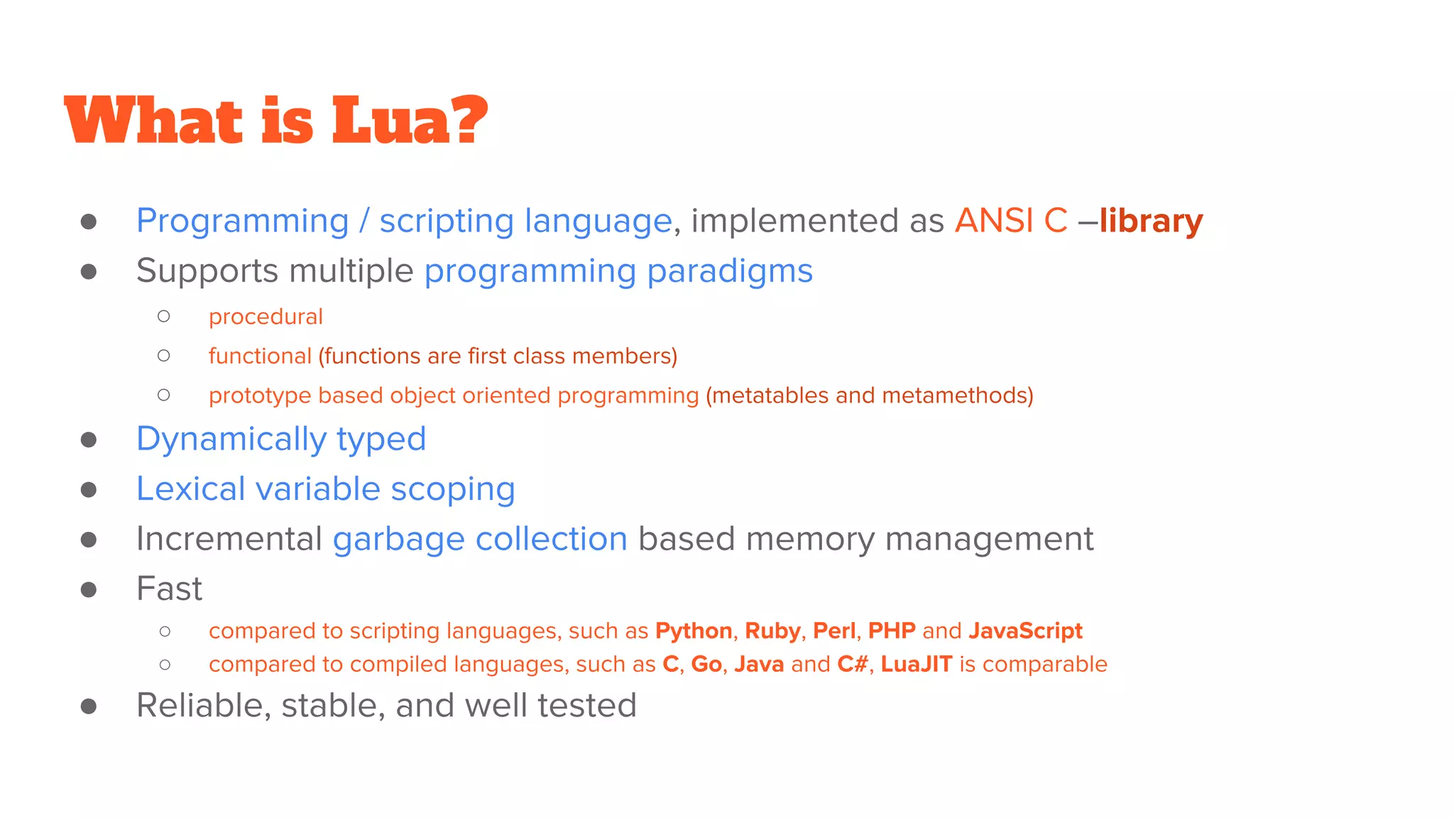 Lua — Introduction | PPT