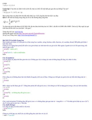 Lua introduction Gioi thieu ve Lua | PDF