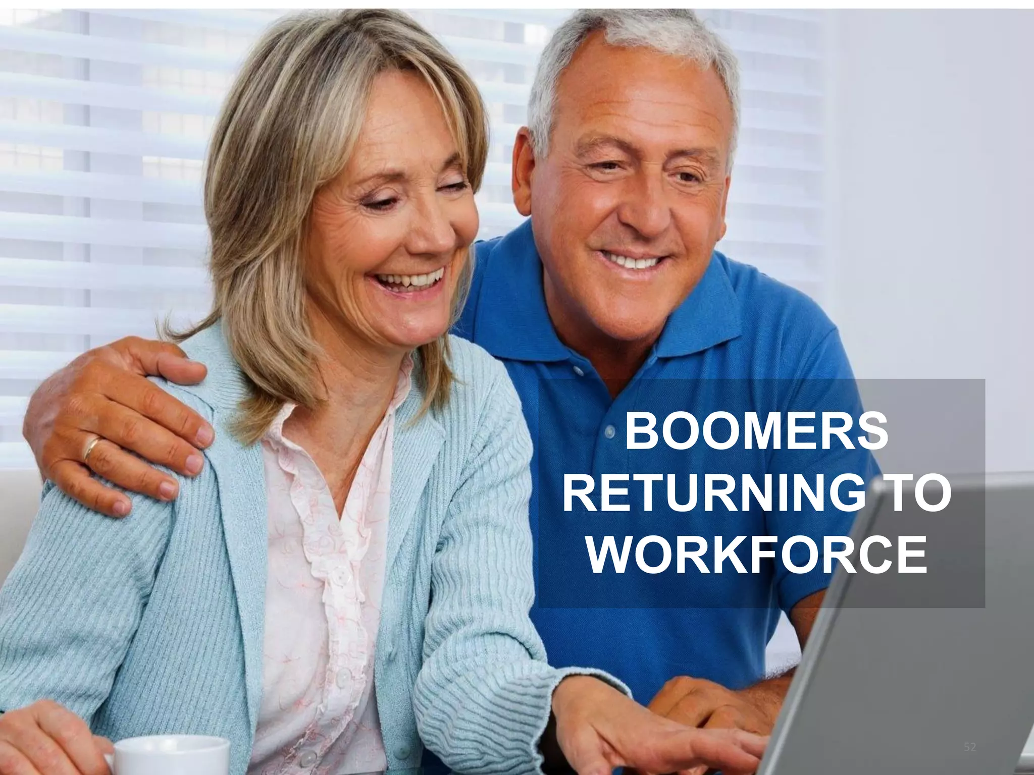 52 
BOOMERS RETURNING TO WORKFORCE  