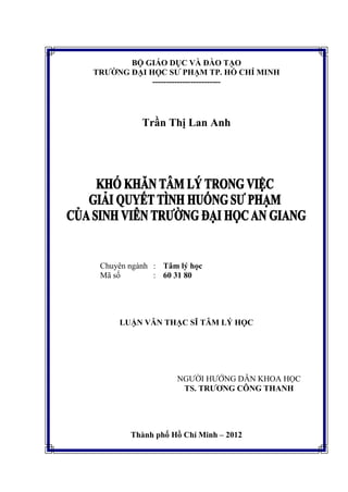 Luận Văn Về Xử Lý Tình Huống Sư Phạm