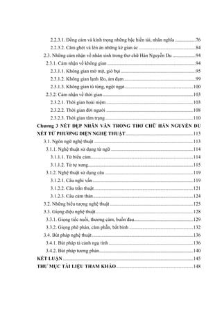 Luận văn: Nét đẹp nhân văn trong thơ chữ Hán Nguyễn Du, 9đ | PDF