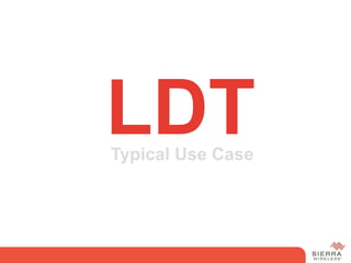 LDT
Typical Use Case
 