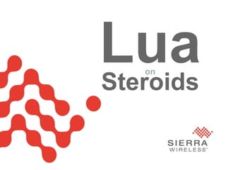 Lua
                                               Steroids
                                                                  on




Sierra Wireless Proprietary and Confidential   January 21, 2010        1
 