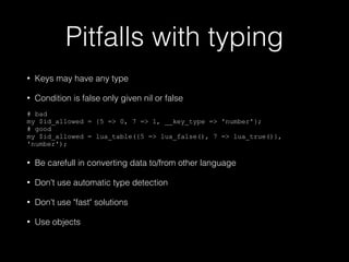 Lua pitfalls | PDF