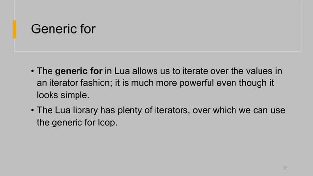 Lua Programming Language.pptx | Programming Languages | Computing
