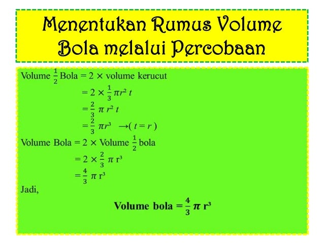 Luas dan volume bola