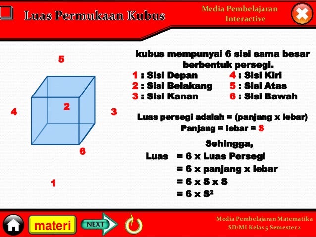  Luas  dan volume kubus  dan balok