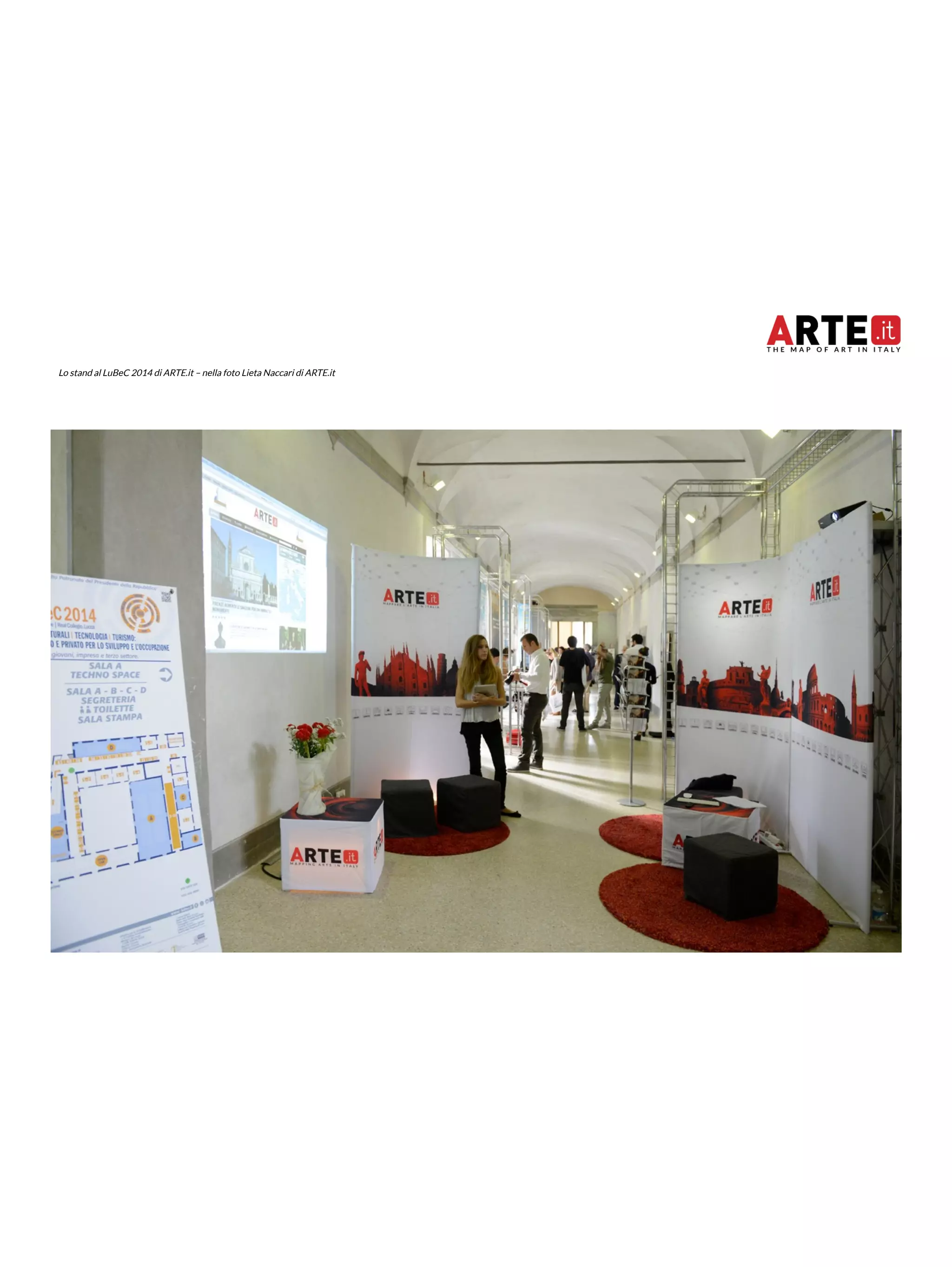 Lo stand al LuBeC 2014 di ARTE.it – nella foto Lieta Naccari di ARTE.it 
 