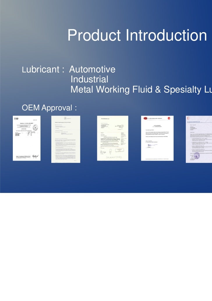 Lube Oil Blending Plant 2012