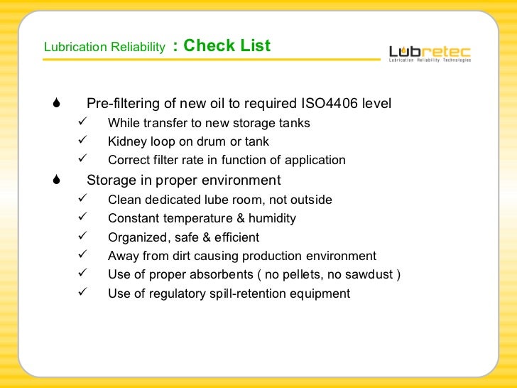 Lubretec 10 Steps to Lubrication Reliability