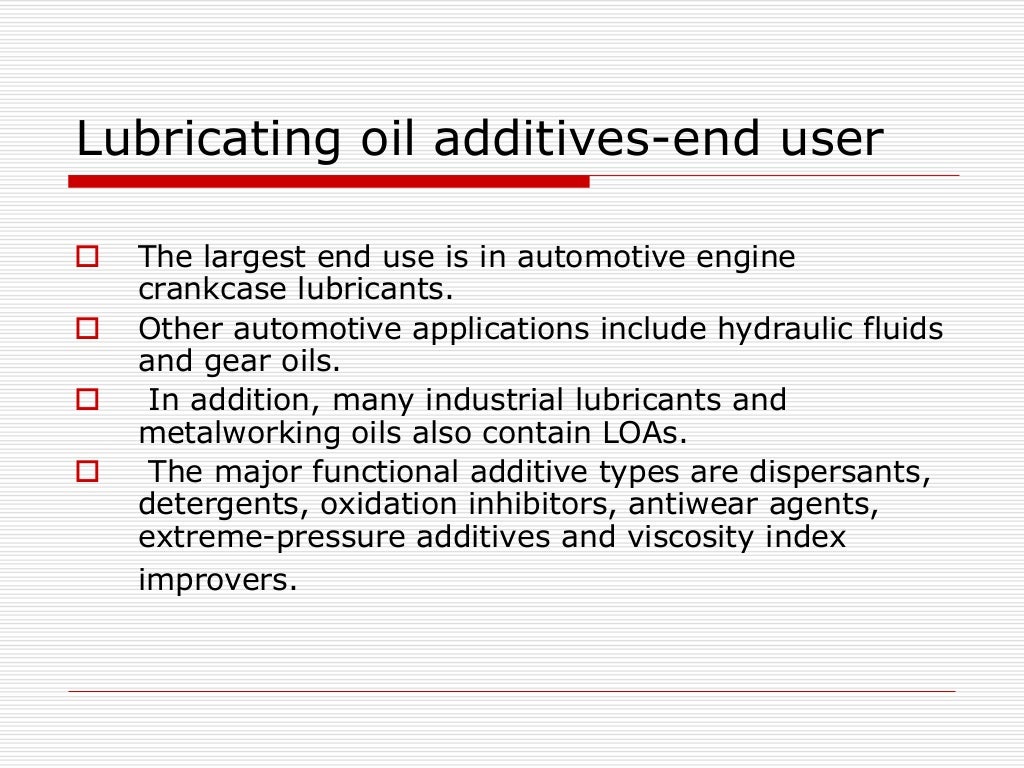 Lubricanting oil additives