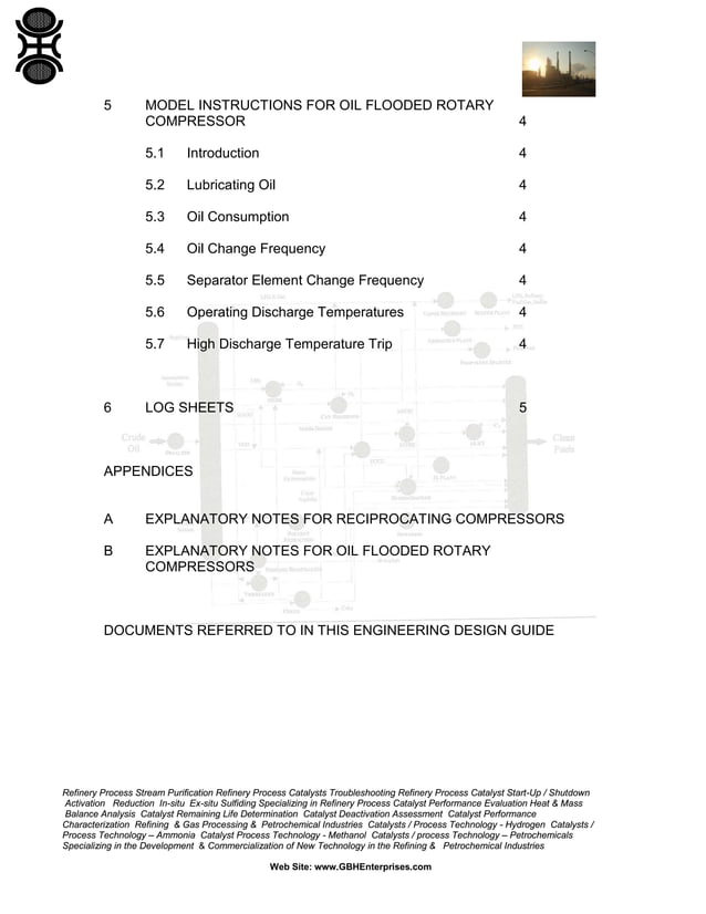 Lubricated Air Compressors Operating and Maintenance Procedures