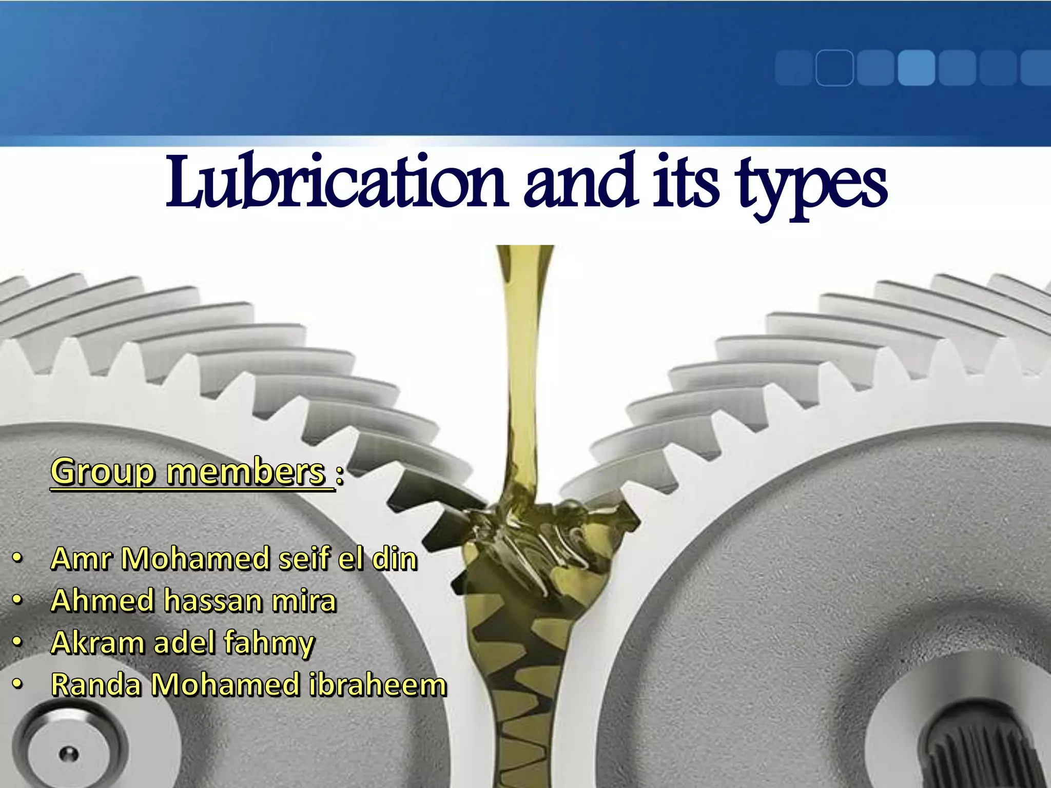 Lubrication and its types
 