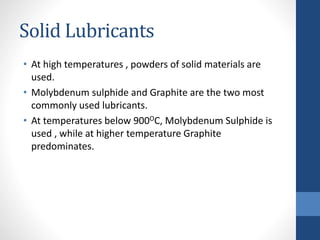 Lubrication and lubricants (1)