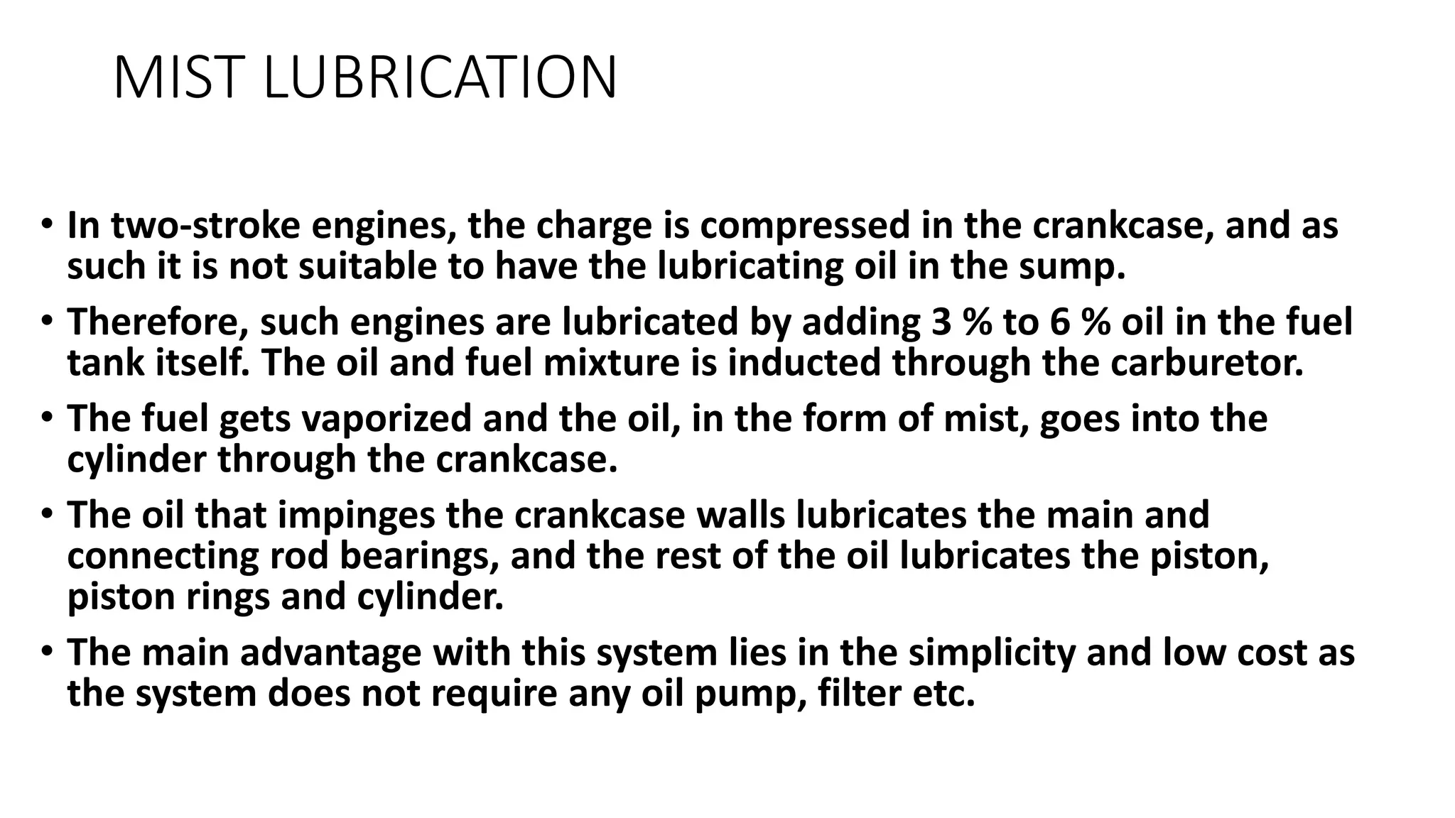 Lubrication system PPT