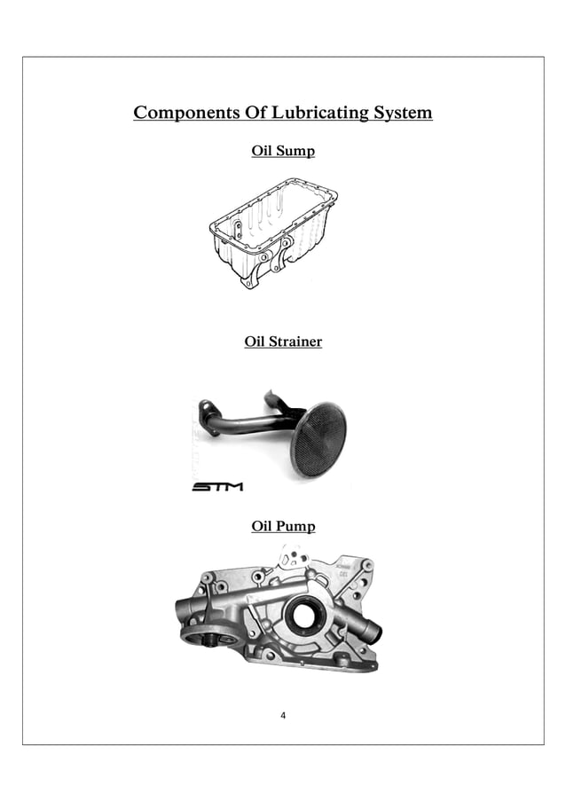 automobile Lubrication system how it works sinhala PDF