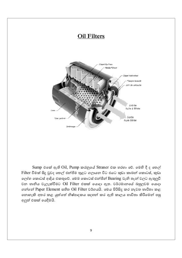automobile Lubrication system how it works sinhala