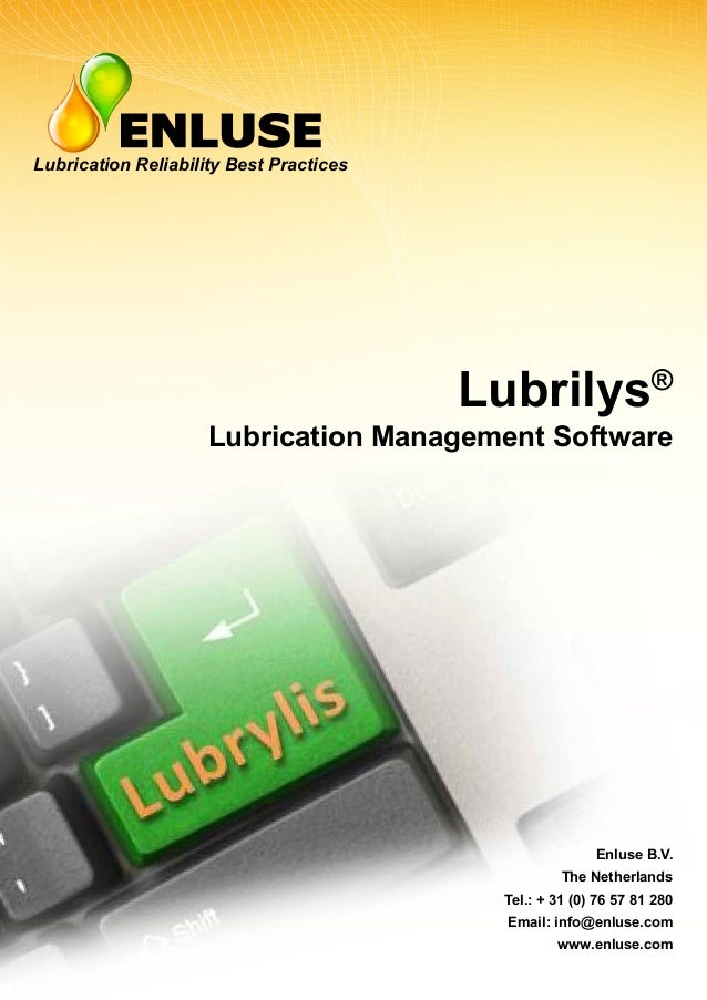 LUBRILYS LUBRICATION MANAGEMENT SOFTWARE