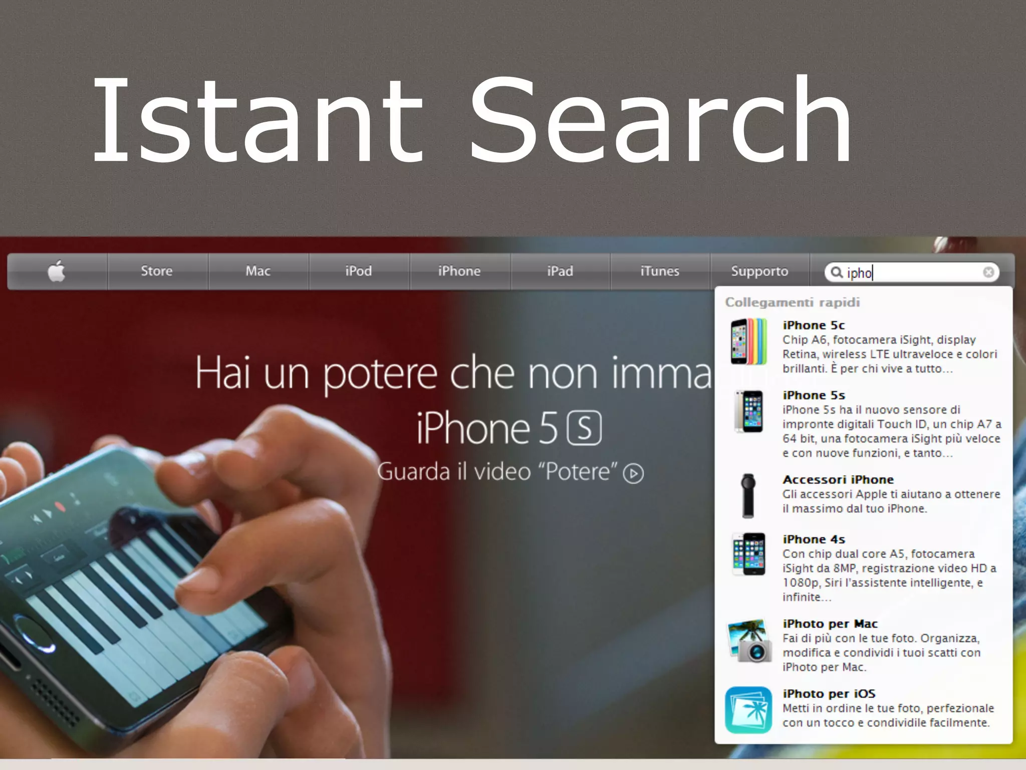 Istant Search
 