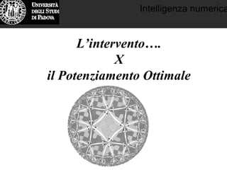 Intelligenza numerica
L’intervento….
X
il Potenziamento Ottimale
 