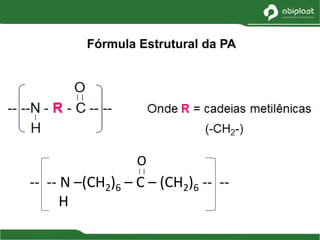 Fórmula Estrutural da PA
-- -- N –(CH2)6 – C – (CH2)6 -- --
H
O
 