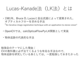 Lucas Kanade法について