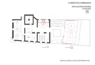 HOGARALEÑA
PISO 1
CASA DEL DEAN
ESPACIO COMUN
AREA DE PREPARADO Y LAVADO
+5.00
DIRECTOR
SECRETARIA
AULA PRACTICA
ZONADEGUARDADO
AULA PRACTICA
SALA DE PROFESORES
DEPOSITO
DIBUJO
AULA DE
PROGRAMACION
PROFESORES
COCINA
ARCO
PISO 1
AULAS PRACTICAS
DIBUJO
1° PISO
2° PISO
ASCENSOR
EXISTENTE
5.DISEÑODEMATERIALIDAD
INSTALACIONES CLOACALES PRIMER NIVEL
INSTALACIONESSANITARIAS
CLOACALES
 