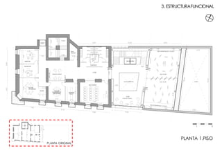 3.ESTRUCTURAFUNCIONAL
HOGARALEÑA
ESPACIO COMUN
AREA DE PREPARADO Y LAVADO
+5.00
DIRECTOR
SECRETARIA
AULA TALLER
ZONADEGUARDADO
AULA TALLER
SALA DE
PROFESORES
DEPOSITO
DIBUJO
AULA DE
PROGRAMACION
PROFESORES
COCINA
ARCO
1° PISO
2° PISO
ASCENSOR
EXISTENTE
AREA DE PREPARADO Y LAVADO
AULA TEORICA
ESPACIO COMUN
SALA
TECNICA
SANITARIOS
VACIO SOBRE HALL VACIO
3.873.435.24
4.86
3.13
4.31
7.44 7.91
8.26
7.87
6.15
5.20
7.66
8.12
8.08
1.60
3.09
7.09
8.07 8.0010.25
8.544.61
1.90 2.04
2.101.002.09
6.23
16.76
8.30
16.26
8.00
ASCENSORES
+5.00
+5.00
1 5
PLANTA 1.PISO
PLANTA ORIGINAL
 