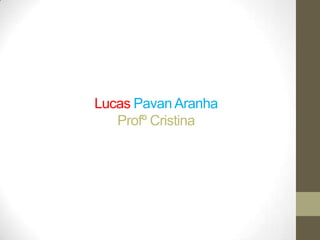 Lucas Pavan Aranha
Profº Cristina

 