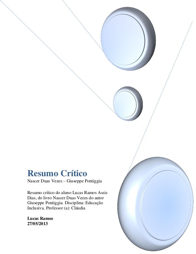 Resumo crítico Resumo crítico