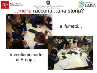 …me la racconti…una storia?
a fumetti…
inventiamo carte
di Propp…
 