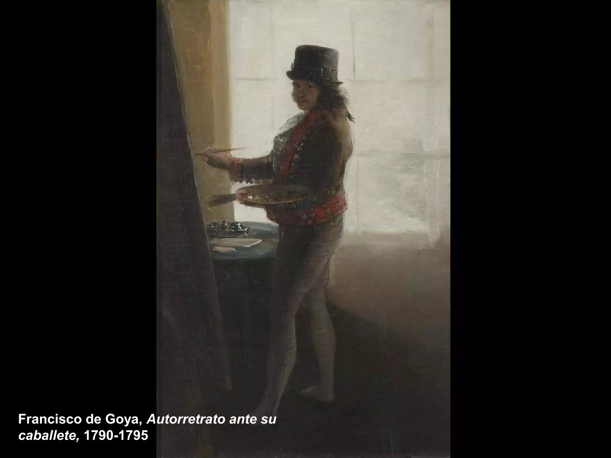 Francisco de Goya, Autorretrato ante su
caballete, 1790-1795
 