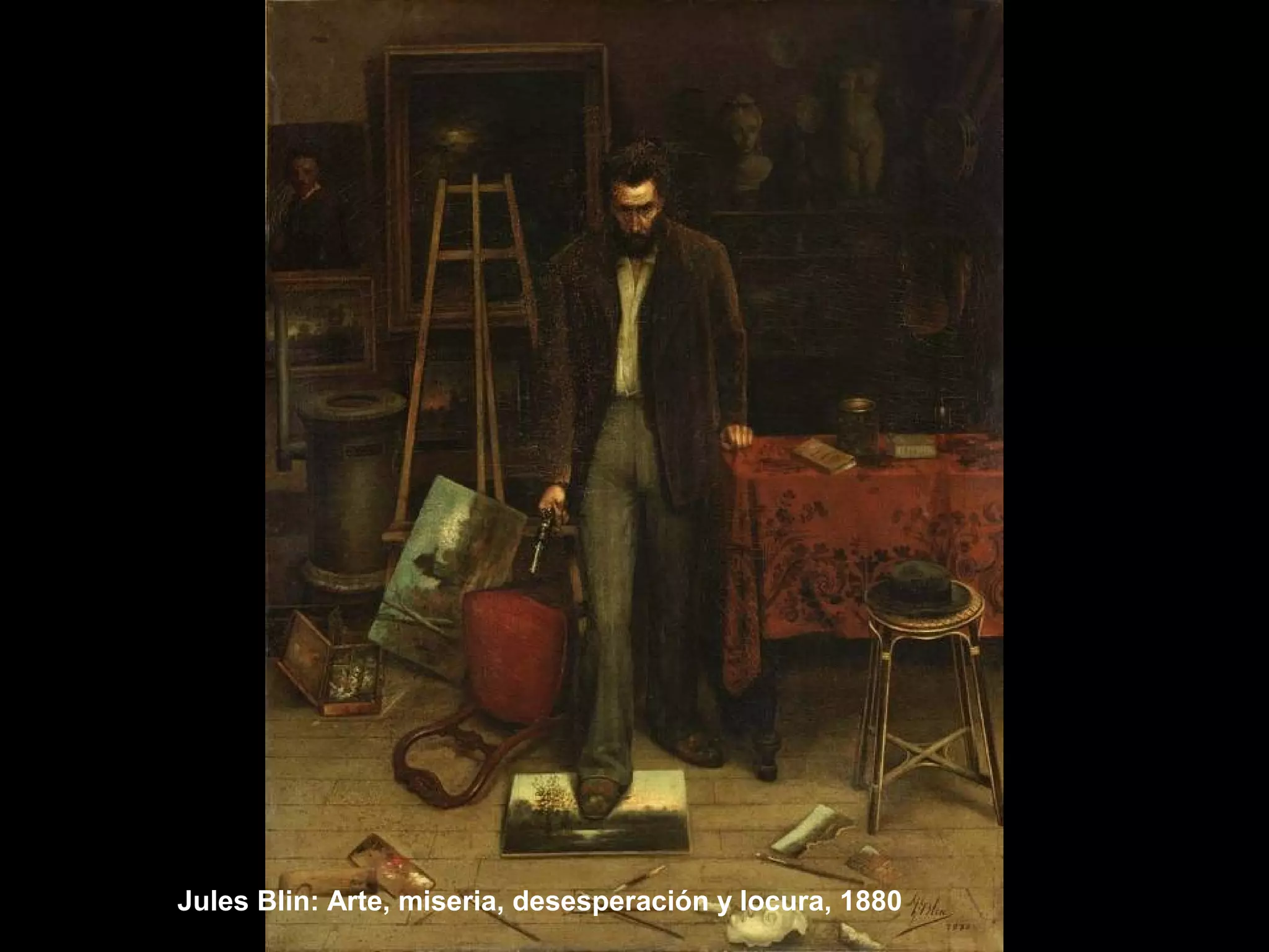 Jules Blin: Arte, miseria, desesperación y locura, 1880
 