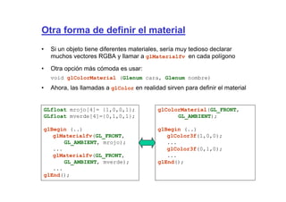 Configuracion de Luces OpenGL ES programacion ráída | PDF