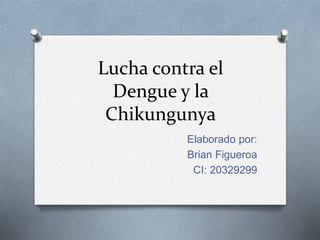 Lucha contra el 
Dengue y la 
Chikungunya 
Elaborado por: 
Brian Figueroa 
CI: 20329299 
 
