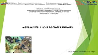 MARTÍNEZ MARÍA LUISA C.I.:15.817.312
REPÚBLICA BOLIVARIANA DE VENEZUELA
MINISTERIO DEL PODER POPULAR PARA LA EDUCACIÓN UNIVERSITARIA
UNIVERSIDAD POLITÉCNICA TERRITORIAL ANDRÉS ELOY BLANCO
BARQUISIMETO, ESTADO LARA
MAPA MENTAL LUCHA DE CLASES SOCIALES
 