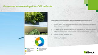 Page 5
Bijdrage CO2-uitstoot naar bedrijfstak en huishoudens 2019
• Ambitie 2050 7 mln huishoudens en 1 mln andere gebouwen Aardgasvrij.
(bron: Rijksoverheid 2019)
• EU beleid om de Nederlandse bouw en vastgoedsector een reductie op te
leggen van 55% minder CO2 uitstoot in 2030 ten opzichte van 1990
• Gasloos bouwen vanaf 1-8-2018
• BENG vanaf 1-1-2021
Duurzame samenleving door CO2 reductie
 