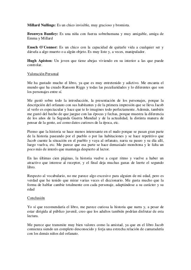 Resena El Hogar De Miss Peregrine Para Ninos Peculiares