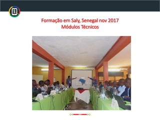Formação em Saly, Senegal nov 2017
Módulos Técnicos
 