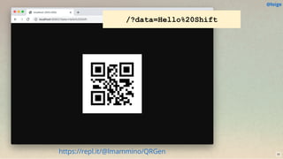/?data=Hello%20Shift
https://repl.it/@lmammino/QRGen
@loige
11
 