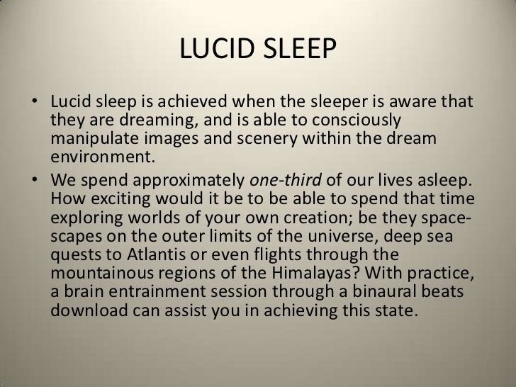 Lucid sleep induce lucid dreams with brain entrainment