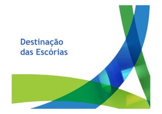 Destinação
das Escórias
 