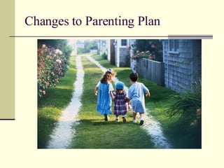 Changes to Parenting Plan 