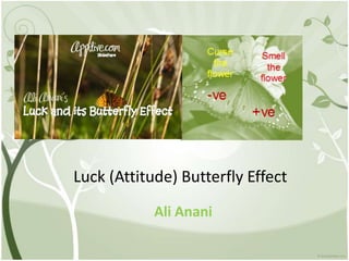 Luck (Attitude) Butterfly Effect
            Ali Anani
 