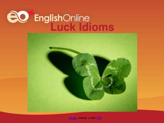 Luck Idioms
Image shared under CC0
 