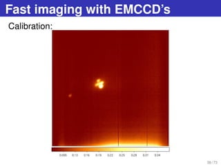 Fast imaging with EMCCD’s
Calibration:
38 / 73
 