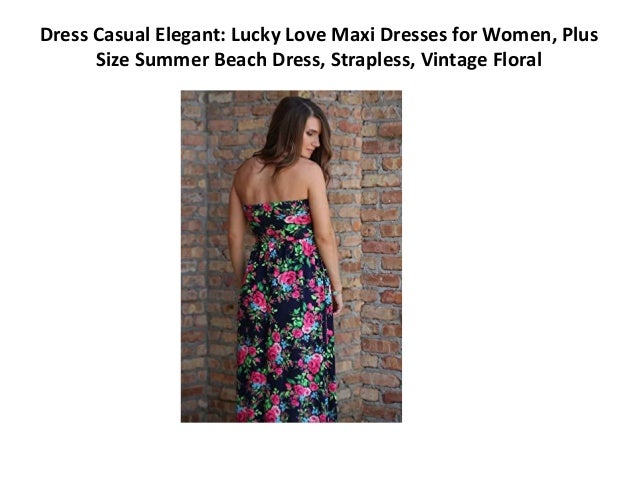 Best Elegant Casual Dress Code Lucky Love Maxi Dress For Women Plus S