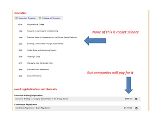 None of this is rocket scienceBut companies will pay for it