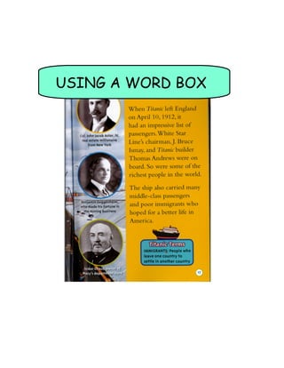 USING A WORD BOX
 